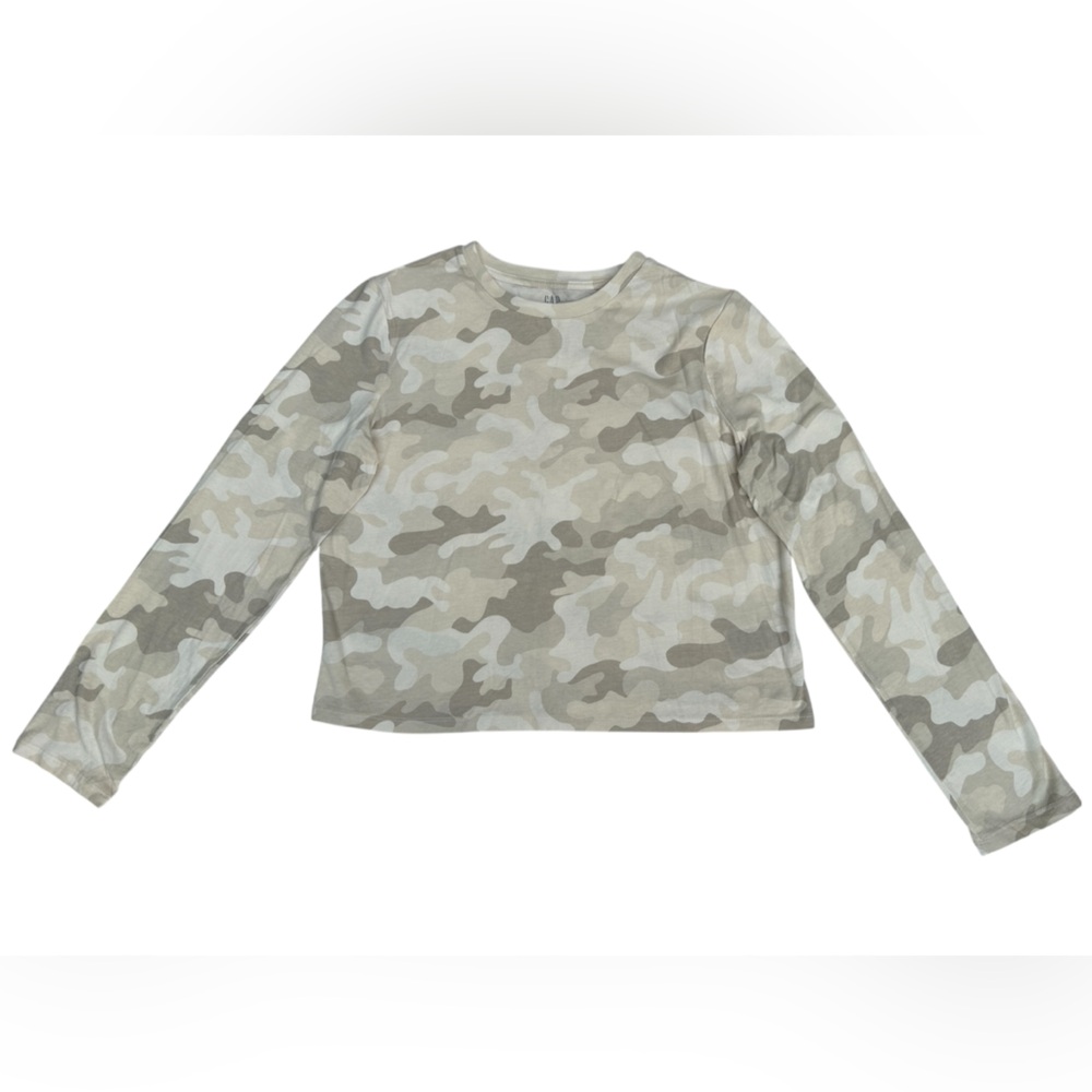 GAP NWOT Women’s Crew Neck Long Sleeves Favorite Camo T-Shirt Size: M